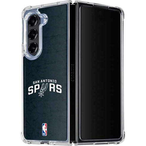 NBA San Antonio Spurs Distressed Galaxy Z Fold5 5G Clear Case